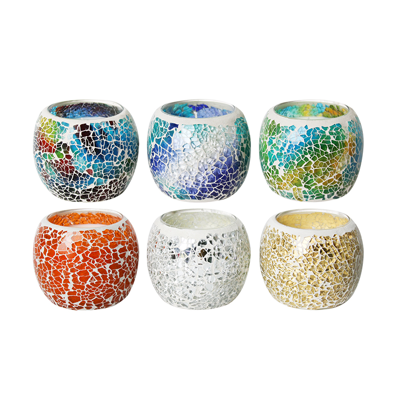 Mosaik glas aromaterapi kop lys
