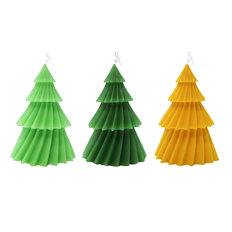 Tre-farvet origami juletræ